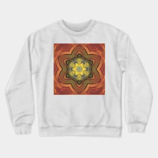 orange gold kaleidoscopic pattern and design Crewneck Sweatshirt